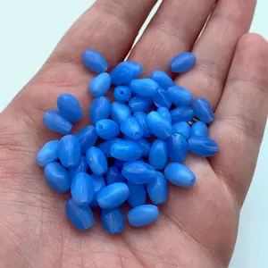 ลูกปัดแก้วคริสตัลทรงหอยขมสีฟ้าแบบวินเทจ - Product Image 2