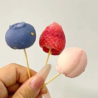 Crème glacée 3D en forme de fruits, mini, très populaire, saveurs mangue, myrtille, raisin, pêche, citron