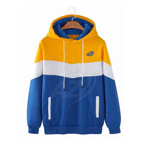 OEM al por mayor personalizado de alta calidad 100% algodón sudaderas con capucha de los hombres de estilo informal patrón sólido cuello con capucha sudaderas transpirables - Product Image 1