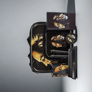 Kit de papel de liar con logotipo personalizado 6 en 1 de alta venta portátil con molinillo de hierbas encendedor Metal/Material plástico en Bolsa duradera - Product Image 3