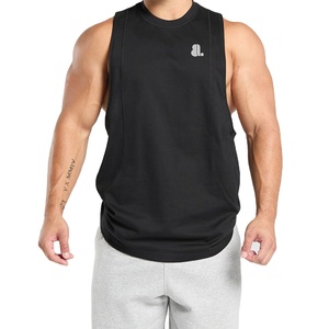 Débardeur Homme Style Urbain à Motif Dessin Animé Découpé avec Broderie Imprimée Tie-Dye en Relief en Coton Tricoté et Fibre de Bambou - Product Image 1