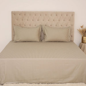 Draps en satin de coton uni sur mesure, design uni, draps de lit en satin de luxe pour hôtel, pour adultes, avec service OEM - Product Image 1