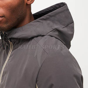 Chaqueta cortavientos informal con cremallera para hombre, ligera, de tela de lona de invierno, cuello levantado, alta calidad, talla XL, nueva condición - Product Image 6