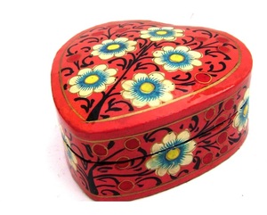 Luxurious Hand-Painted Kashmiri <b>Paper</b> Mache Trinket <b>Boxes</b> Elegant Metal Home Decor Collection for Jewelry <b>Storage</b> Home Office - Product Image 1