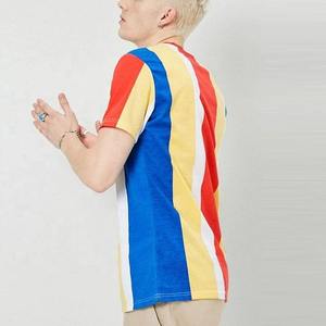 Logotipo personalizado 320gsm Heavyweight 100% algodón de gran tamaño de moda Drop Shoulder hombres camiseta multicolor - Product Image 3