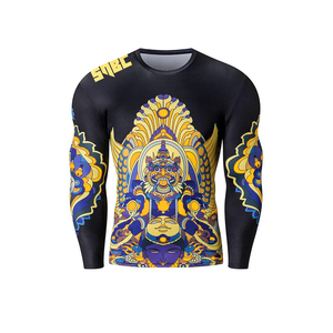 Protector de sarpullido de manga larga, ropa deportiva personalizada profesional, Color liso, para gimnasio, precio barato - Product Image 6