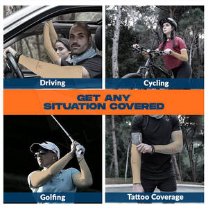 Mangas de brazo de ciclismo Unisex Color Tamaño Estilo ODM Calidad Premium 2023 Último diseño Mangas de brazo de ciclismo - Product Image 5