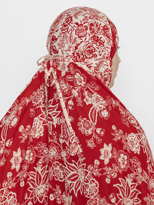 2024 ropa islámica vestido Premium diseño personalizado sólido hijab pavo manga larga cordón rojo conjunto mujeres vestido musulmán al mejor precio - Product Image 4