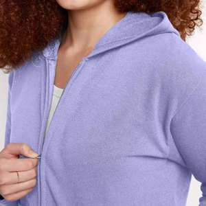 Sweat à capuche surdimensionné 100% coton de haute qualité pour femmes Style Streetwear à épaules tombantes impression personnalisée Service OEM à capuche avant - Product Image 4