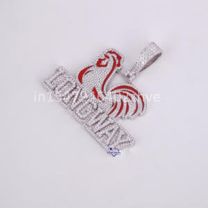 Pendentif tendance en or blanc 14kt de style Hip Hop grande lettre taille VVS clarté diamants cultivés en laboratoire pour les fêtes - Product Image 5