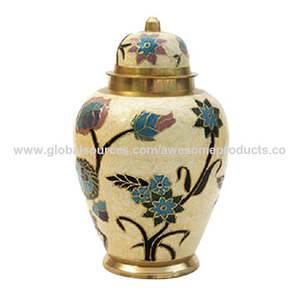 Premium Quality Cremation Urns Brass Solid Urns Handcrafted Shiny Nickle Cremation <b>Keepsake</b> Urns Hot Arrival - Product Image 2