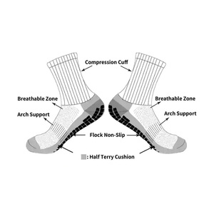 Calcetines de atletismo para hombre de alta calidad, logotipo personalizado, bordado fino con estampado 3D, características para correr y fútbol, precio al por mayor - Product Image 5