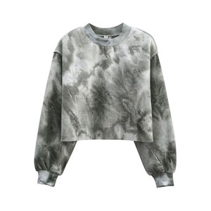 Nuevo estilo OEM ODM Casual Logotipo personalizado Impresión Crop Top Sudaderas de alta calidad Mujeres Crop Top Sudaderas - Product Image 6