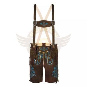 Personalizado últimos pantalones cortos bávaros alemanes de cuero genuino Lederhosen Último diseño 2025 Hombres Pantalones cortos de cuero bávaro Lederhosen - Product Image 1