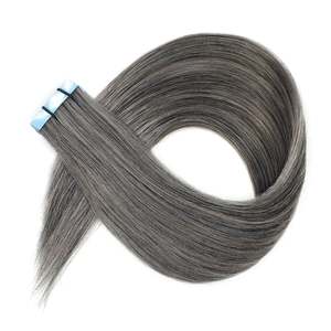 Extensions de cheveux Remy, couleur assortie # 1B/Gris Sel & Poivre - Product Image 1