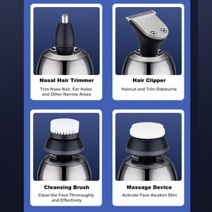 Afeitadora Eléctrica Inalámbrica USB para Hombre, Mini Máquina de Afeitar Rotativa, Recortadora de Vello Nasal y Patillas, Estándar IPX7 - Product Image 1