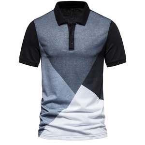 Vente directe d'usine, t-shirt de sport de golf personnalisé pour homme, 100% coton, respirant, col montant, manches courtes, polos doux - Product Image 1