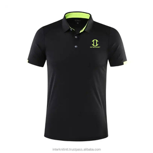 T-shirt pour homme à col montant et manches courtes, en tricot 100% coton respirant, avec impression numérique personnalisée sur le devant, OEM - Product Image 1