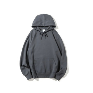 Sweat à capuche en éponge 500 coton personnalisé 100% GSM Hip Hop surdimensionné pour hommes avec sweat à capuche ample de couleur unie - Product Image 6