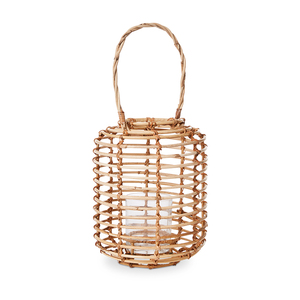 Juego de velas de farol de suelo Natural de venta superior Vietrustic, soportes de vidrio, farol de ratán de bambú, farolillos colgantes hechos a mano para exteriores - Product Image 3