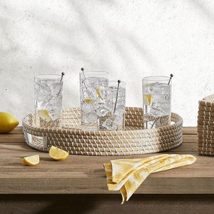 Plateau rond personnalisable en jonc de mer Panier de service de cuisine polyvalent pour la décoration de la maison et le service des aliments - Product Image 2