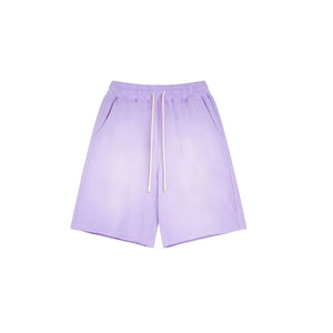Pantalones casuales de lona de algodón para hombre, de cintura media, con estampado liso, efecto desgastado por el sol, transpirables, con cordón y borlas de color personalizado. - Product Image 3