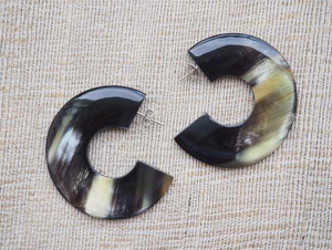 Pendiente de cuerno moderno para fiesta de boda y pendiente de cuerno de búfalo pulido brillante para mujer pendiente joyería de cuerno de glowin fashion - Product Image 4