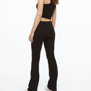 Caliente Yoga Fitness mujeres Leggings largo cintura alta sin costuras antibacteriano Spandex/poliéster tejido de punto estilo Simple logotipo inteligente - Product Image 4