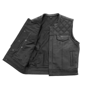 Gilet en cuir de haute qualité, design tendance, respirant, imperméable, coupe-vent, réversible, pour l'extérieur, hiver, service OEM - Product Image 5