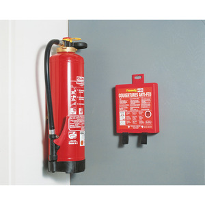 Coperta antincendio NoFire, 1200 x 1800 mm, in tessuto di vetro solido, in scatola da parete in plastica - Product Image 2