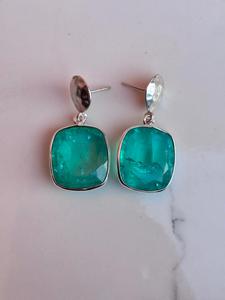 925 Sterling Silver Paraiba Tourmaline Handmade 925 Sterling Silver <b>Earring</b> <b>Beautiful</b> Women <b>Earring</b> . - Product Image 4