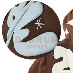 Moda Traje de moda Hombres Puff Impresión Sudadera con capucha Logotipo personalizado Impreso Color sólido New Look Puff Impresión Sudadera con capucha - Product Image 2