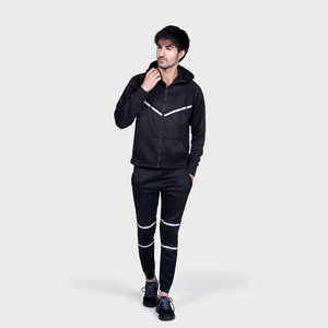 Conjunto Deportivo Casual de Invierno para Hombre, Transpirable, Ecológico, de Secado Rápido, con Capucha y Cordón Ajustable, Pantalones de Color Sólido - Product Image 4