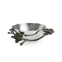 Bol de service de luxe écologique en métal, avec piétement en feuille d'or et motif de branche, moderne et décoratif, pour fruits et salades, avec cuillère dorée