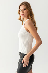 เสื้อถักสำหรับผู้หญิงเสื้อยืดถักแบบถักแขนกุดระบายอากาศได้ดีเสื้อบอดี้สูทออกแบบได้เองสำหรับฤดูร้อน - Product Image 5