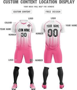 Ensemble de maillots de football personnalisés unisexes Logo de numéro de nom personnalisé de style dernier cri pour adultes enfants Prix raisonnable pour les équipes d'entraînement - Product Image 4