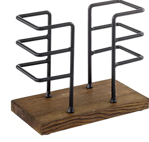 Servilletero de madera de alambre de metal más vendido a precio barato para cocina, restaurante, oficina, fiesta, hogar, servilletero de pie - Product Image 4
