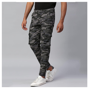 กางเกงคาร์โก้ผู้ชายผ้าลูกฟูกน้ำหนักเบากางเกงวิ่งออกกำลังกายในยิมแบบลำลองมีกระเป๋าข้าง - Product Image 2