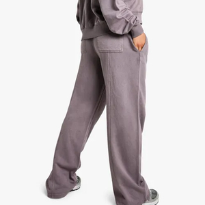 Pantalones de chándal de pierna recta de gran tamaño para mujer de uva personalizados de primera calidad y pantalones de chándal de algodón 100% de tela suave al tacto - Product Image 5