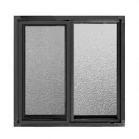 Fenêtre coulissante en aluminium à trois rails avec moustiquaire de sécurité, moderne, écoénergétique et résistante aux intempéries, pour salle de bain et cuisine