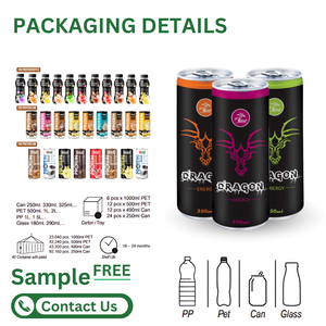 Botella de agua Bebida-250ml Carbonatada Sport Dragon Energy Vietnam-Fabricación de bebidas/Etiqueta privada-Muestra gratis - Product Image 6