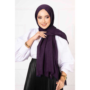 Ensemble châle, écharpe, gants et chapeau en bambou violet élégant - Product Image 1