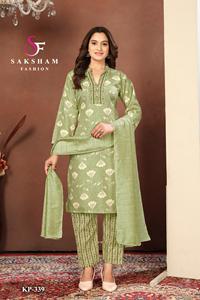 Vêtements ethniques indiens pur coton avec 3 pièces costumes bas avec Dupatta pour filles femme tenue de fête régulière costumes dernière exclusivité - Product Image 4