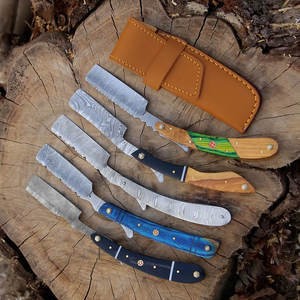 Maquinilla de afeitar recta personalizada de acero de Damasco hecha a mano, regalo de padrino de boda, hoja de peluquero clásica lista para afeitar para hombres, Acción de Gracias - Product Image 4