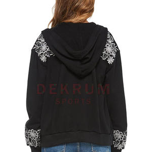 Sweat-shirts d'hiver brodés pour femmes avec logo frontal, couleur et logo personnalisables, respirants, manches longues, style streetwear - Product Image 6