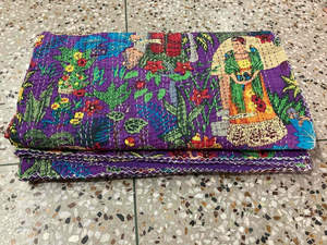 RED Tropicana <b>Kantha</b> Quilt Vintage <b>Kantha</b> Quilt Cotton Bedding Bedspread Decorative Blanket Handmade <b>Kantha</b> <b>Throws</b> Wholesale OEM - Product Image 3