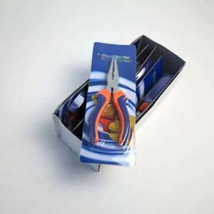 Pince à cheveux en acier inoxydable de couleur orange et bleue, pince à cheveux pour extensions de cheveux, pince à cheveux pour enlever les liaisons, avec dents - Product Image 3