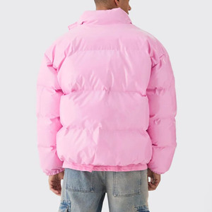 Veste matelassée en polyester 100% de haute qualité pour hommes nouveau design manteau d'hiver chaud et confortable de couleur unie à la mode avec logo à l'avant - Product Image 3
