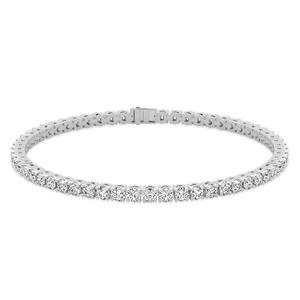 Classic Round Lab Grown Diamond Tennis Bracelet 2 Ct Tw F-G Color VS Clarity 83 Diamonds 14K <b>Solid</b> <b>Gold</b> Everyday Line Shine - Product Image 1