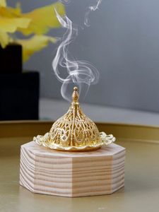 เครื่องเผาไม้ด้ามสีเงินมีดีไซน์ Jakhoor dakhoor ด้ามจับอู๊ดสำหรับชา Ali Royal - Product Image 3